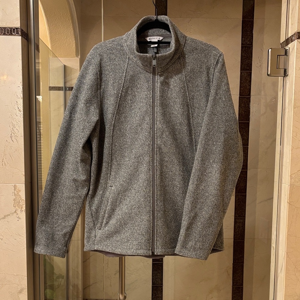 Athleta Men's Zip Up Gray Sweater